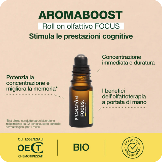 Pranarôm Aromaboost Roll-On Focus Bio 5 ml