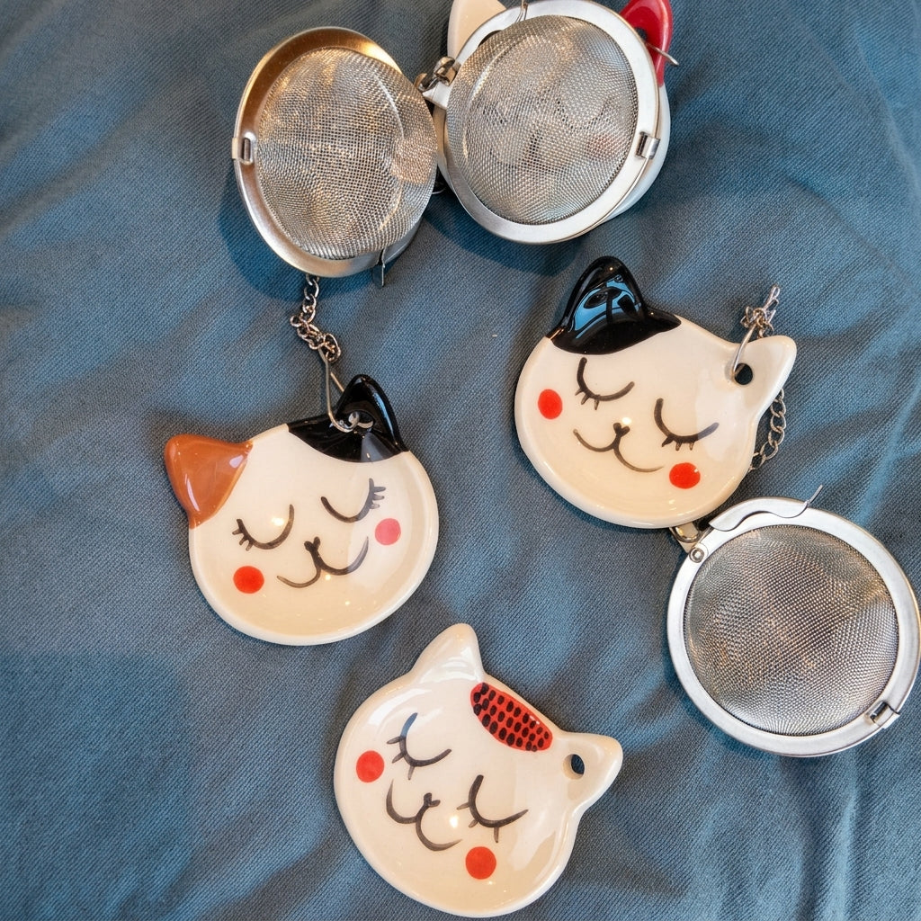 Set Infusore "Il Tea-gatto" - Ceramica Artigianale