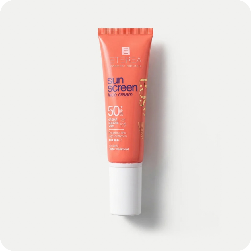 Crema Solare Viso SPF 50+ Antiossidante Resistente all'Acqua