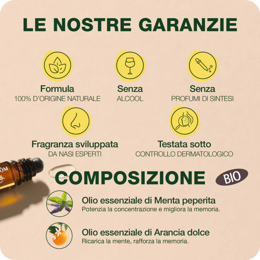Pranarôm Aromaboost Roll-On Focus Bio 5 ml
