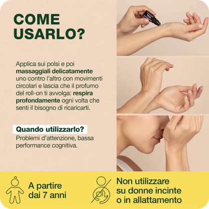 Pranarôm Aromaboost Roll-On Focus Bio 5 ml