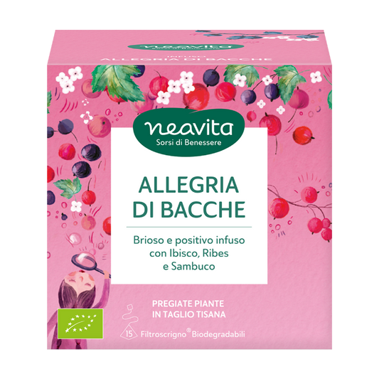 Allegria di Bacche Neavita 15 Filtri Scrigno – Infuso Biologico ai Frutti e Bacche