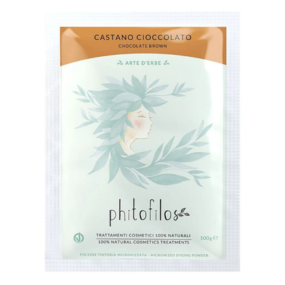 Phitofilos Castano Cioccolato Polvere Tintoria 100% Vegetale 100g