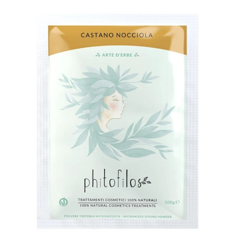 Phitofilos Castano Nocciola Polvere Tintoria 100% Vegetale 100g