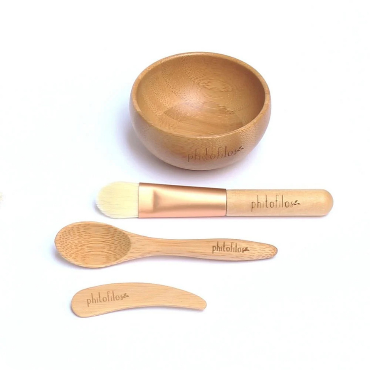 Face Mask Set Phitofilos Kit Maschere Viso Accessori Bambù