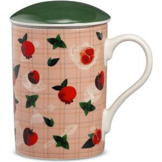 Infusiera "Happy Fruits" con Filtro Inox e Coperchio – Rosa o Gialla