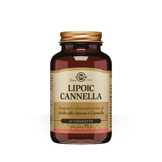 Solgar Lipoic Cannella 60 Tavolette – Acido Alfa-Lipoico e Cannella