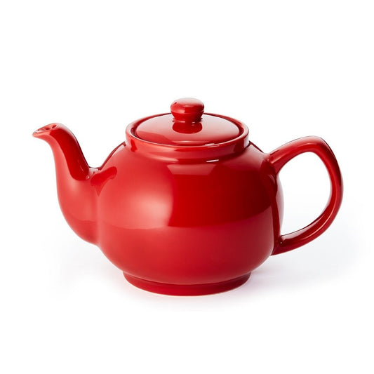Teiera in Ceramica Timm Rosso Acceso — Stile Inglese 1 L