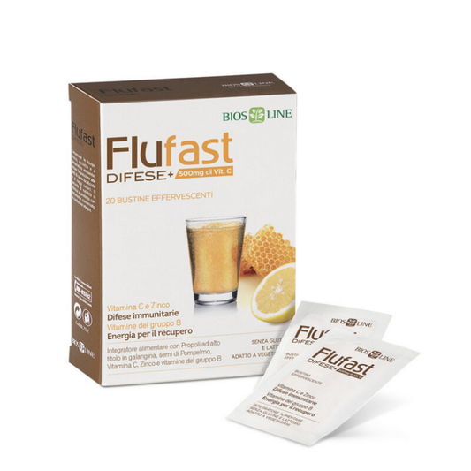 Flufast Difese+ Bustine Effervescenti - Integratore Difese Immunitarie e Convalescenza