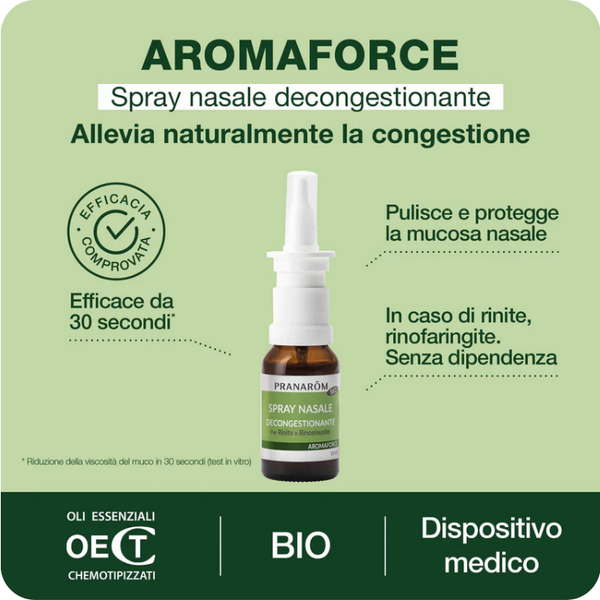 Aromaforce Spray Nasale Decongestionante Bio