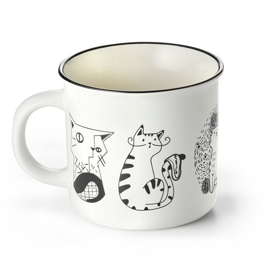 Mug in New Bone China "Art Kittens" — Tazza Gatti d'Autore 0,4L