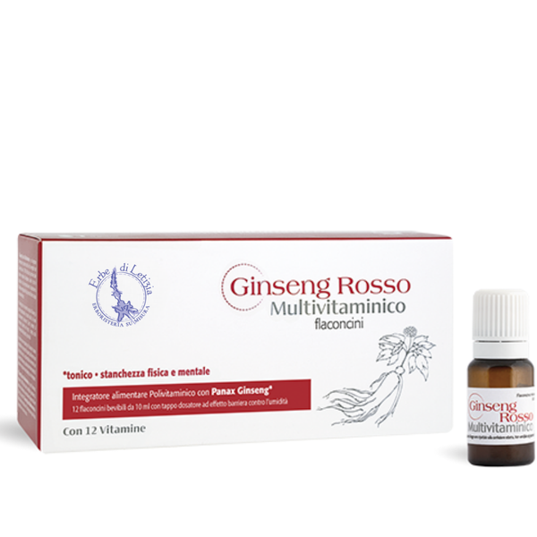 Ginseng Rosso ed Energia MultiVitamina — 12 Flaconcini da 10 ml