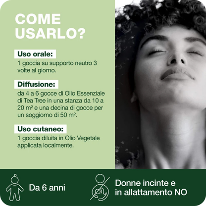 Tea Tree (Albero del Tè / Melaleuca) Bio 10 ml – Pranarōm (Puro 100%, Uso Alimentare, Pelle & Igiene Dentale)