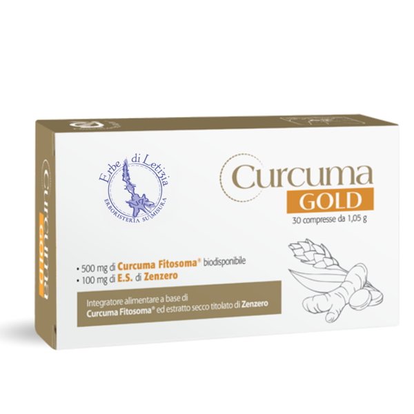 Curcuma Gold — Integratore per Articolazioni e Digestione con Curcuma Fitosoma®, 30 Compresse