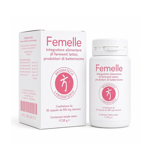 Femelle Bromatech — Integratore per l'Equilibrio della Flora Intima e Intestinale, 24 Capsule