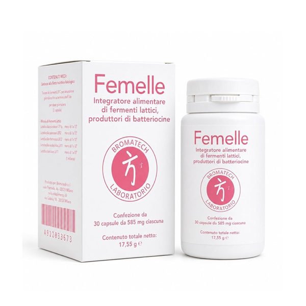 Femelle Bromatech — Integratore per l'Equilibrio della Flora Intima e Intestinale, 24 Capsule