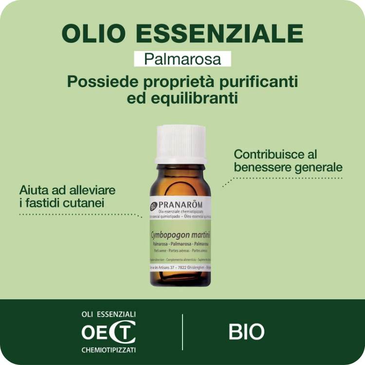 Palmarosa Bio Olio Essenziale 10 ml – Pranarom