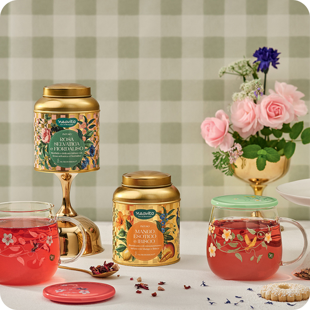 Infusi di Primavera Neavita | Rosa Selvatica e Fiordaliso / Uva e Rabarbaro